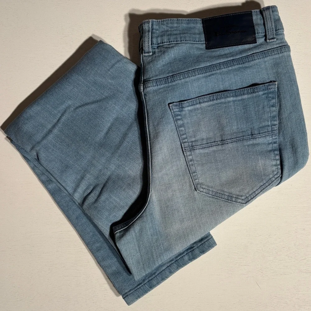 Ben Sherman Light Blue Straight Jeans - Picture 1 of 9